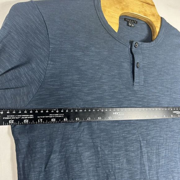 Theory Mens Quarter Button Henley Long Sleeve Shirt Size XL Gaskell HL-Coasting - Picture 4 of 7